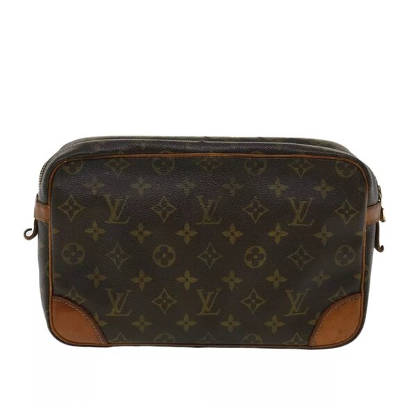 LOUIS VUITTON Monogram Compiegne 28 Clutch Bag M51845 LV Auth tp463 - Picture 2 of 16